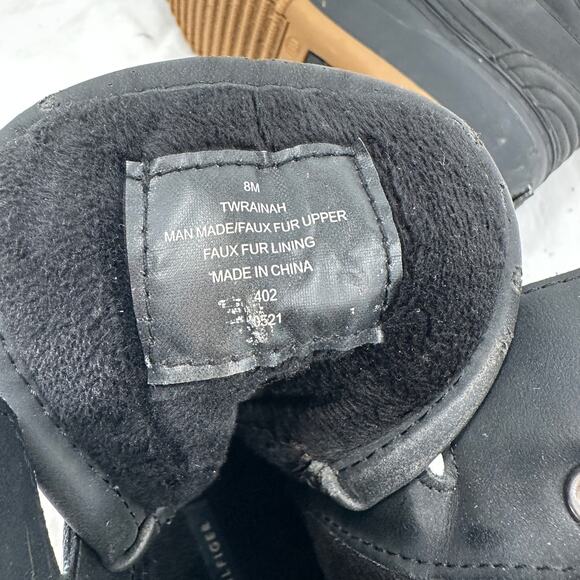 Tommy Hilfiger Womens Duck Boots Size 8M Rainah Black Lace Up Outdoor - Picture 9 of 10